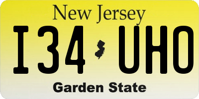 NJ license plate I34UHO