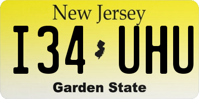 NJ license plate I34UHU