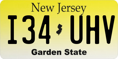 NJ license plate I34UHV