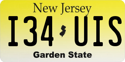 NJ license plate I34UIS