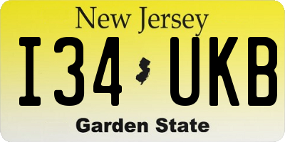 NJ license plate I34UKB