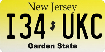 NJ license plate I34UKC