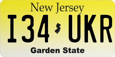 NJ license plate I34UKR