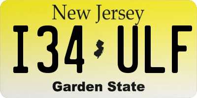 NJ license plate I34ULF