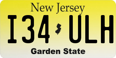 NJ license plate I34ULH