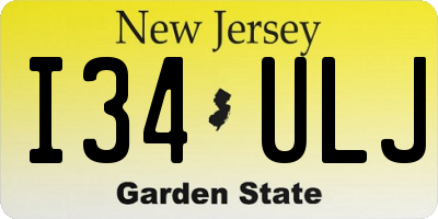 NJ license plate I34ULJ
