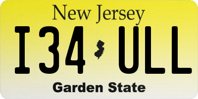 NJ license plate I34ULL