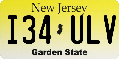 NJ license plate I34ULV