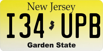 NJ license plate I34UPB