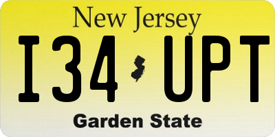 NJ license plate I34UPT