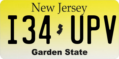 NJ license plate I34UPV