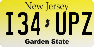 NJ license plate I34UPZ