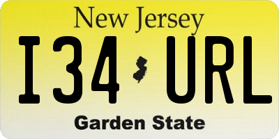 NJ license plate I34URL
