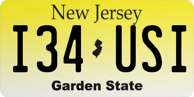 NJ license plate I34USI