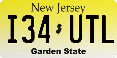 NJ license plate I34UTL