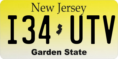 NJ license plate I34UTV