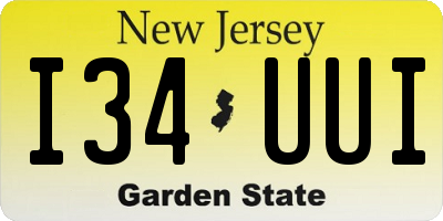 NJ license plate I34UUI