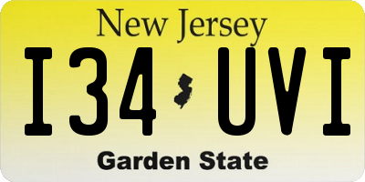 NJ license plate I34UVI