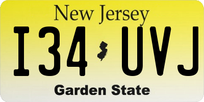 NJ license plate I34UVJ