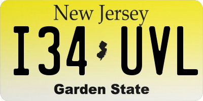 NJ license plate I34UVL