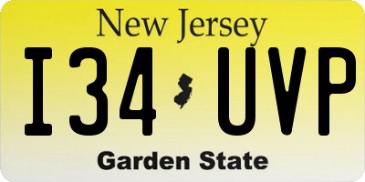 NJ license plate I34UVP