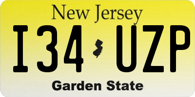 NJ license plate I34UZP