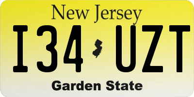 NJ license plate I34UZT