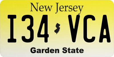 NJ license plate I34VCA