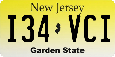 NJ license plate I34VCI