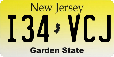 NJ license plate I34VCJ