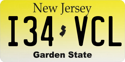 NJ license plate I34VCL