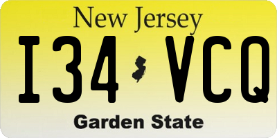 NJ license plate I34VCQ