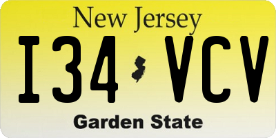 NJ license plate I34VCV