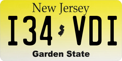 NJ license plate I34VDI