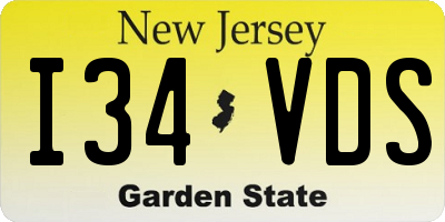 NJ license plate I34VDS