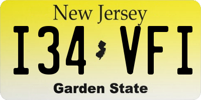 NJ license plate I34VFI