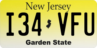 NJ license plate I34VFU