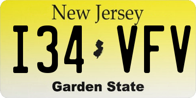 NJ license plate I34VFV