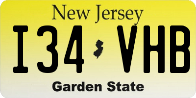 NJ license plate I34VHB