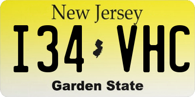 NJ license plate I34VHC