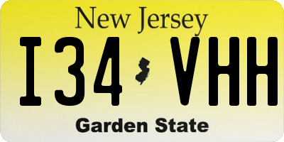 NJ license plate I34VHH