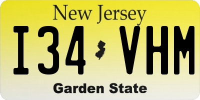 NJ license plate I34VHM