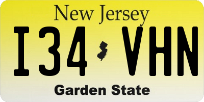NJ license plate I34VHN