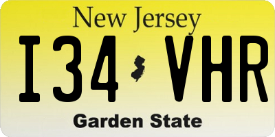 NJ license plate I34VHR