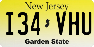 NJ license plate I34VHU