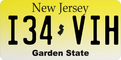 NJ license plate I34VIH