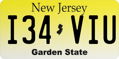NJ license plate I34VIU