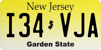 NJ license plate I34VJA