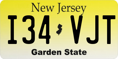 NJ license plate I34VJT