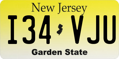 NJ license plate I34VJU